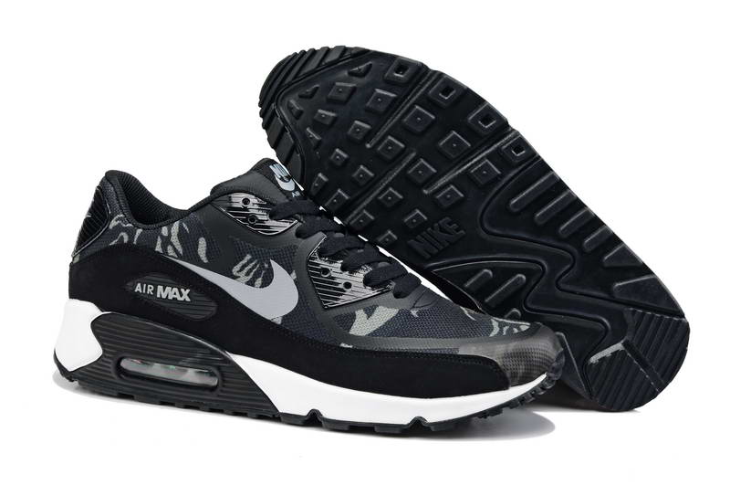 Nike Air Max 90 Chaussures Hommes Pre Bande Noir Blanc